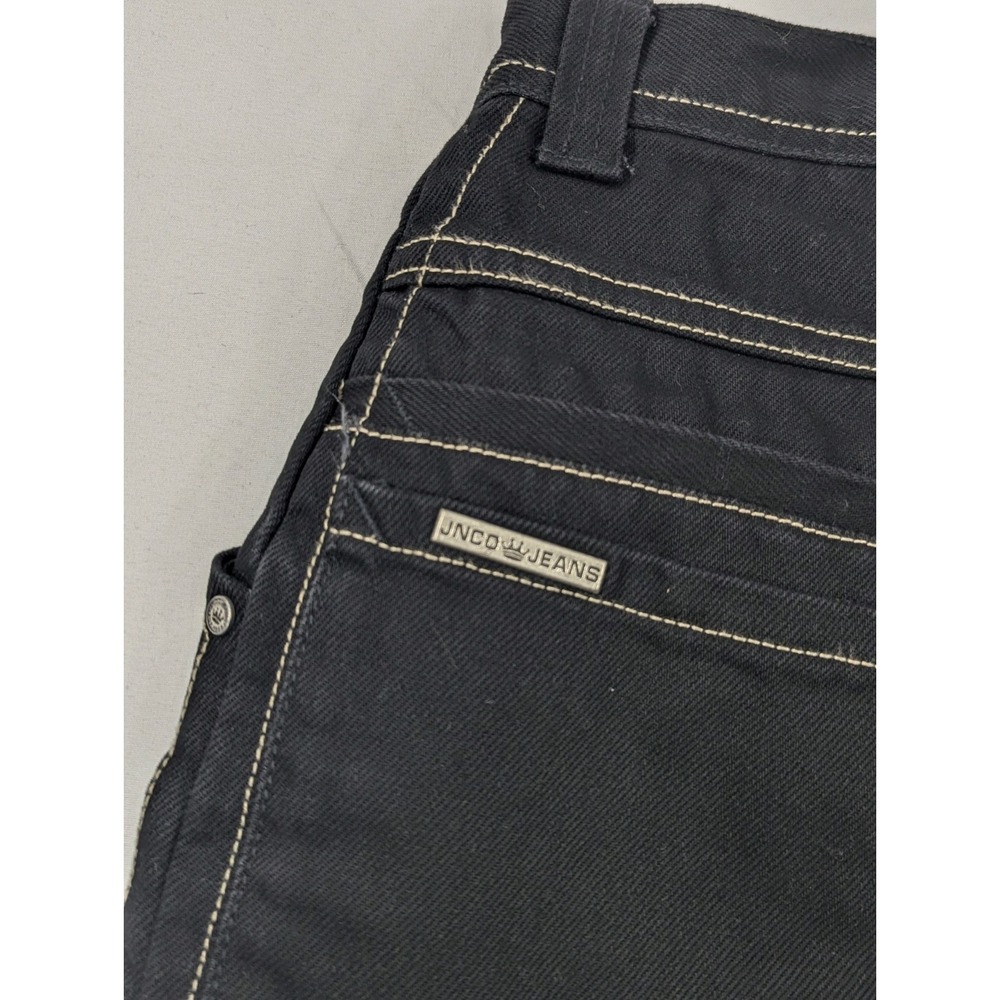 New No Tags Vintage Baggy Black Jnco Embroidered Phoenix 85 Jeans Wide Leg 30x30 - Picture 3 of 11
